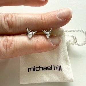 Michael Hill Silver Reindeer Deer Earrings